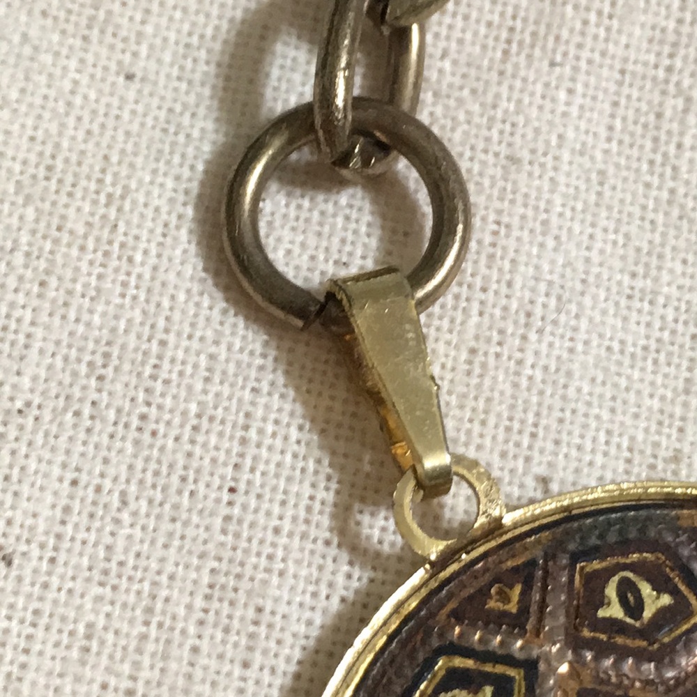 🖤RARE💕design Vintage damascene key ring - Picture 4 of 10